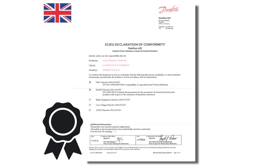 Certifikáty DANFOSS