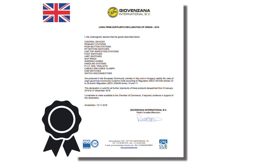 Certifikáty Giovenzana